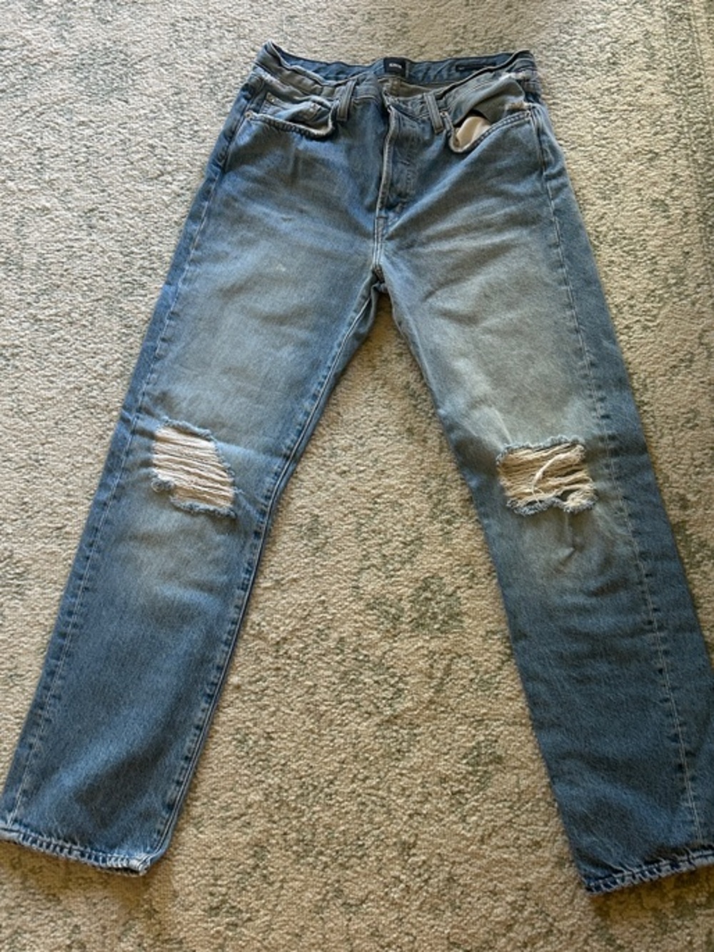 Edwin Relaxed Distressed Light Blue Jeans